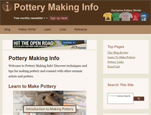 Tablet Screenshot of potterymakinginfo.com